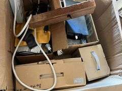 LARGE LOT of misc reel parts, surveillance equipment, large amounts of wire cables