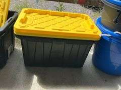Lot of various plastic bins