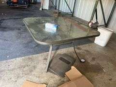 Glass outdoor table