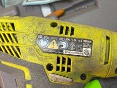 Lot of (5) Dremel tools - (2) Cases, Ryobi Drill with table and contents and chair
