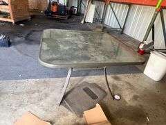 Glass outdoor table