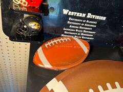 College Football Tracker Board with helmets/megaphone