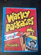Cigar box with stickers inside/Wacky sticker book
