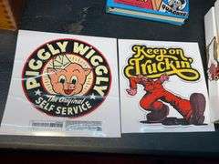 Cigar box with stickers inside/Wacky sticker book