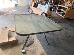 Glass outdoor table