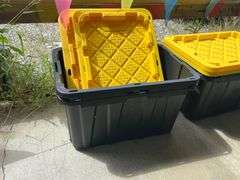 Lot of various plastic bins
