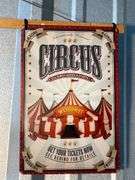 (5) Metal Circus Signs