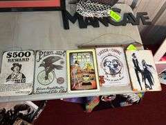 (5) Metal Band Signs