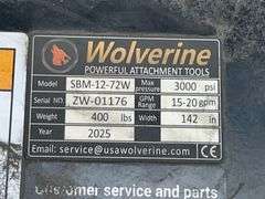 2025 Wolverine Unused SBM-12-72W Skidsteer Sickle Bar Mower