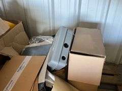 LARGE LOT of misc reel parts, surveillance equipment, large amounts of wire cables