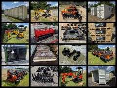 New Equipment and Containers - July Mini-Excavators, Skidsteer Attachments, Fencing and Containers