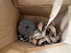 Pallet:  Phone, Large Plastic reel, reels of cable, adaptors