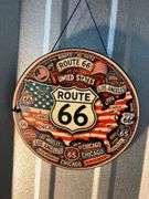 (3) Metal Car Signs/Route 66