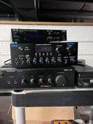 (3) Shelves with contents: Electronic equipment, photography equipment, camera, mic, light stands/reels
