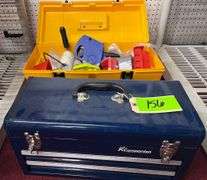 (2) Tool boxes with socket sets / Stack on misc items