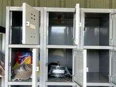 Lockers with contents
