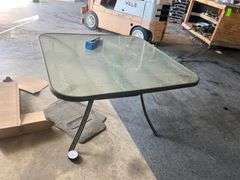 Glass outdoor table