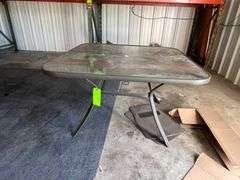 Glass outdoor table
