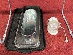 Vintage table: Skillets/Soda stream/Faucet/Pans