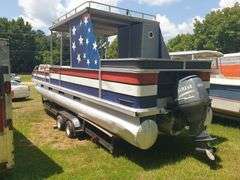 28 ft Pontoon Boat on trailer