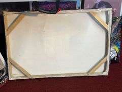 (2) Abstract Art - hand painted canvas