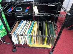 Table with all contents: Office Equipment, (2) Printers, (2) label printers/Monitor/Keyboard
