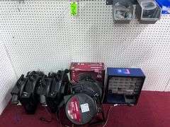 Floor Lot:   Reels/Tool organizer, bins on wall
