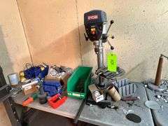 Ryobi Bench Drill Press with Laser with table & contents