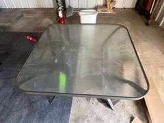 Glass outdoor table