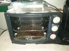 Table: George Foreman air fryer, Keurig coffee maker, Panasonic Microwave, desk/chair with all contents