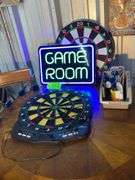 Game Room Sign (works)/(2) dart boards with darts