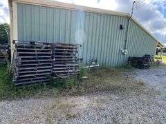 All Outdoor pallets behind building