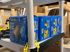 (2) Shelves with all contents:  Work light, retractable cord reels, misc parts