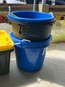 Lot of various plastic bins