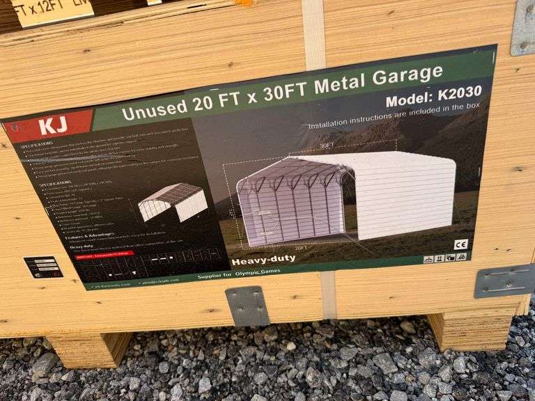 2025 KJ Unused K2030 20ftx30ft Metal Garage image