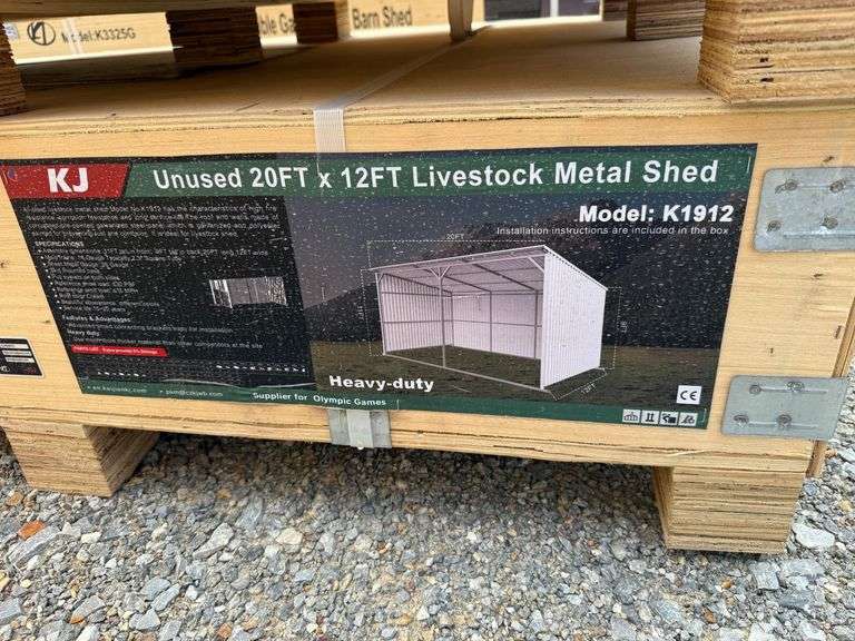 2025 KJ Unused K1912 20ftx12ft Livestock Metal Shed image
