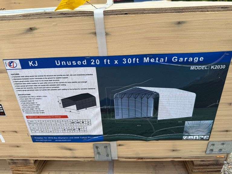 2025 KJ Unused K2030 20ftx30ft Metal Garage image
