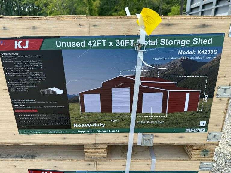 2025 KJ Unused K4230G 42ftx30ft Metal Storage Shed image