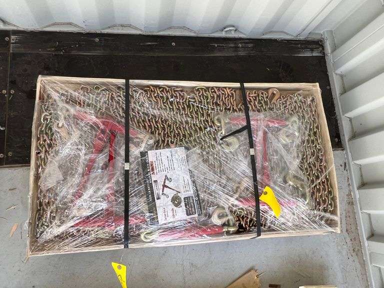 Pallet - 2025 Landhonor Unused LHR-RC9200 - 9200 lb Ratchet Binders and G70 Chains image