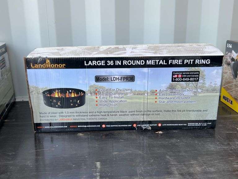 2025 Landhonor Unused LDH-FPR36 Large 36in Round Metal Fire Pit Ring image