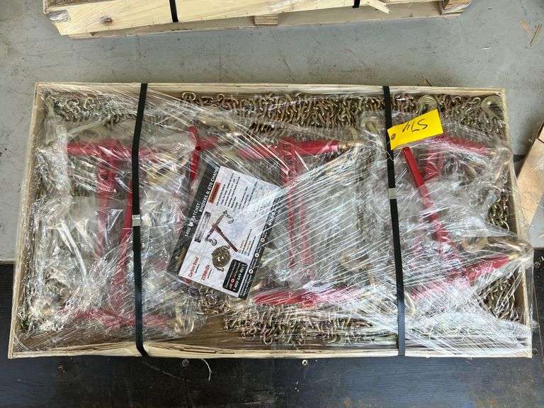 Pallet - 2025 Landhonor Unused LHR-RC9200 - 9200 lb Ratchet Binders and G70 Chains image