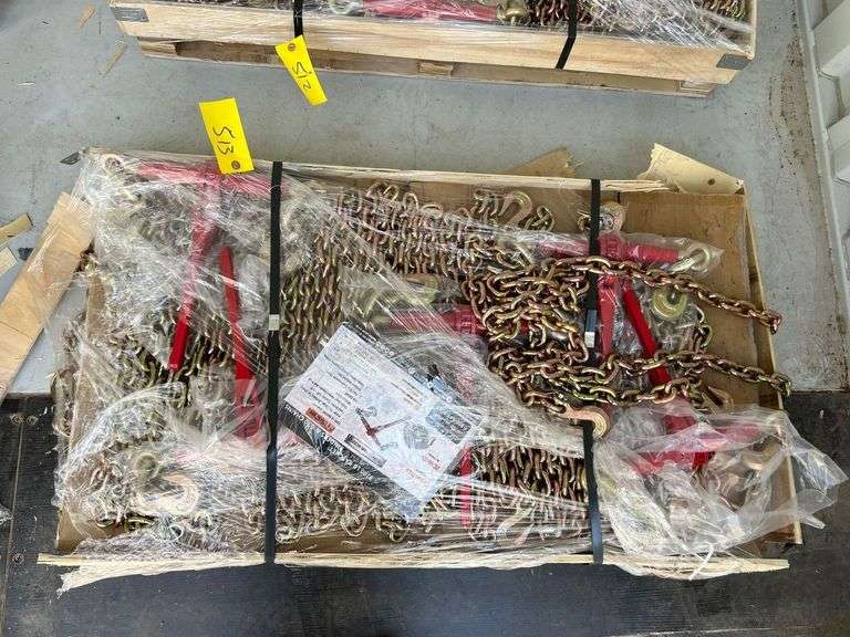 Pallet - 2025 Landhonor Unused LHR-RC9200 - 9200 lb Ratchet Binders and G70 Chains image