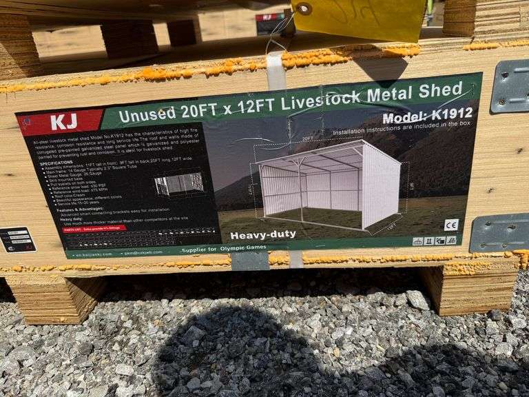 2025 KJ Unused K1912 20ftx12ft Livestock Metal Shed image