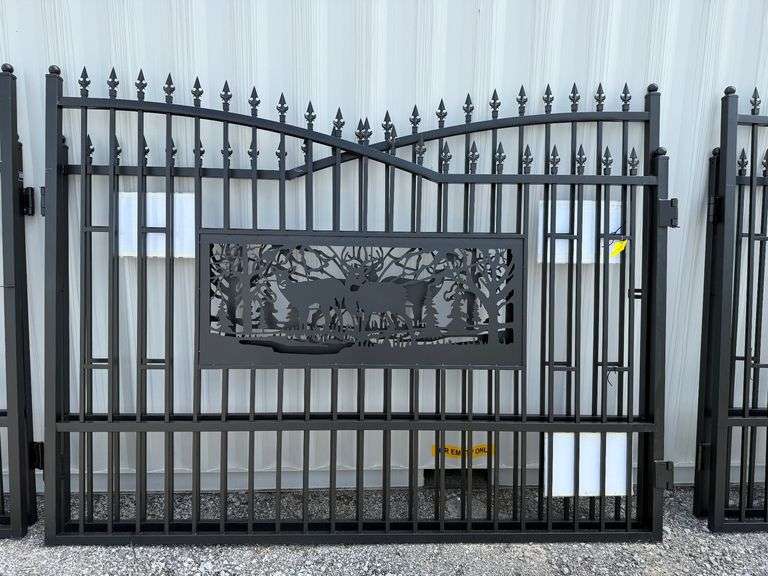 2025 KJ Unused K0720 Heavy Duty Metal Farm Driveway Gates image