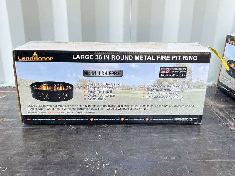 2025 Landhonor Unused LDH-FPR36 Large 36in Round Metal Fire Pit Ring image