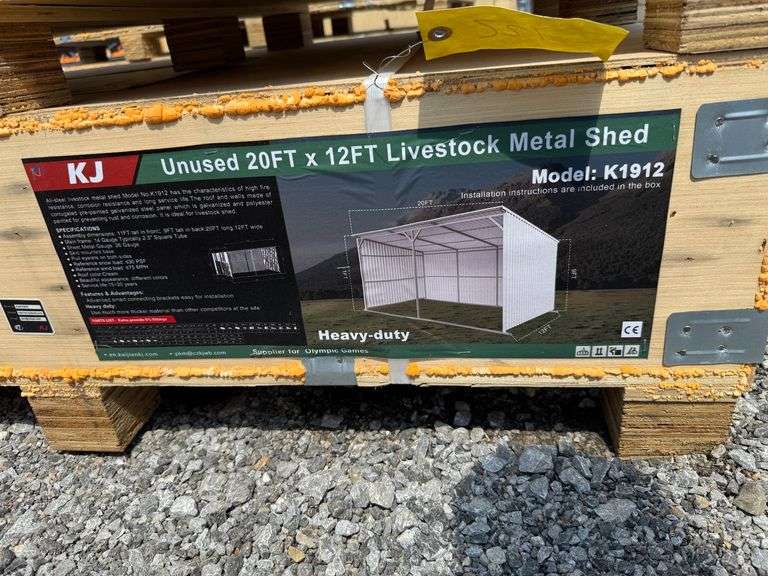2025 KJ Unused K1912 20ftx12ft Livestock Metal Shed image