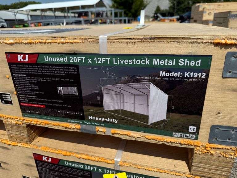2025 KJ Unused K1912 20ftx12ft Livestock Metal Shed image