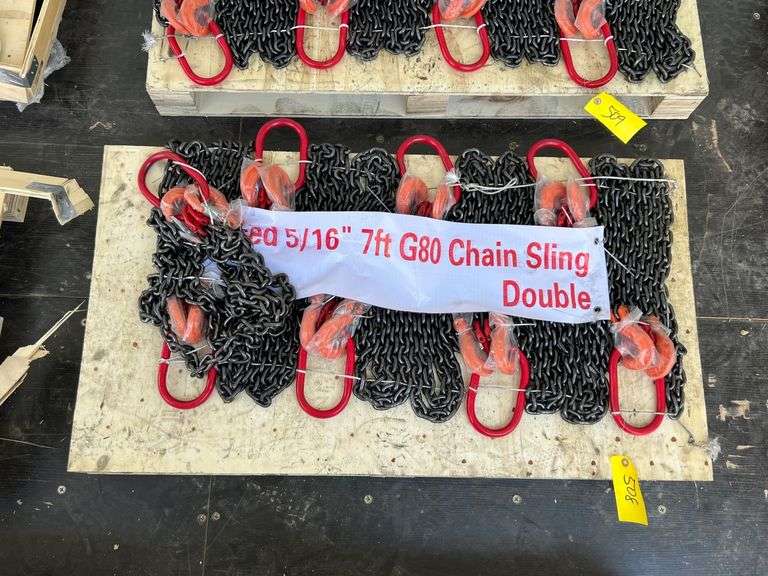 Pallet - 2025 Landhonor Unused LHR-G80 7ft Double Legs Lifting Chain Slings image