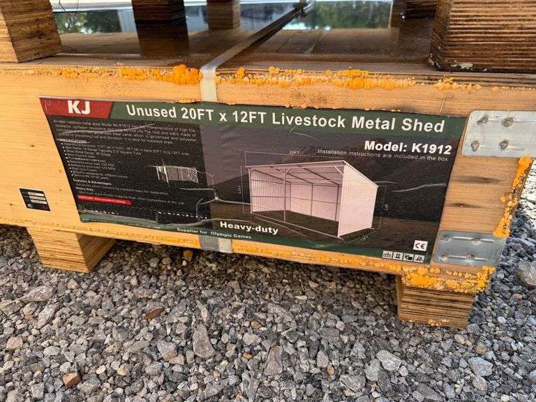 2025 KJ Unused K1912 20ftx12ft Livestock Metal Shed image