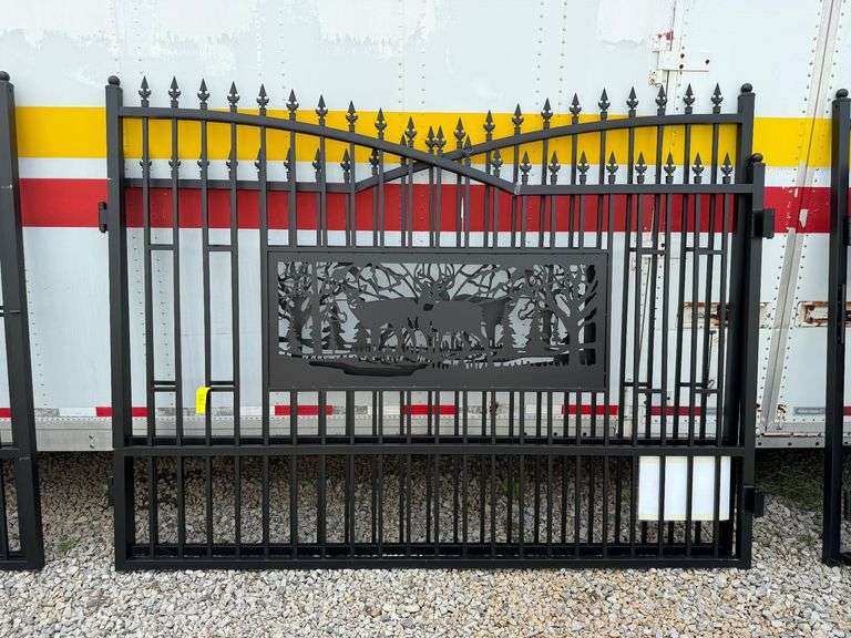2025 KJ Unused K0720 Heavy Duty Metal Farm Driveway Gates image